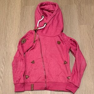 Naketano Pink Zip-Up Hoodie